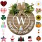 Summer Welcome Sign Front Door Decor Wooden Wreaths for Front Door Wreath Rustic Initial House Warming Porch Wall Home Decorations for All Seasons